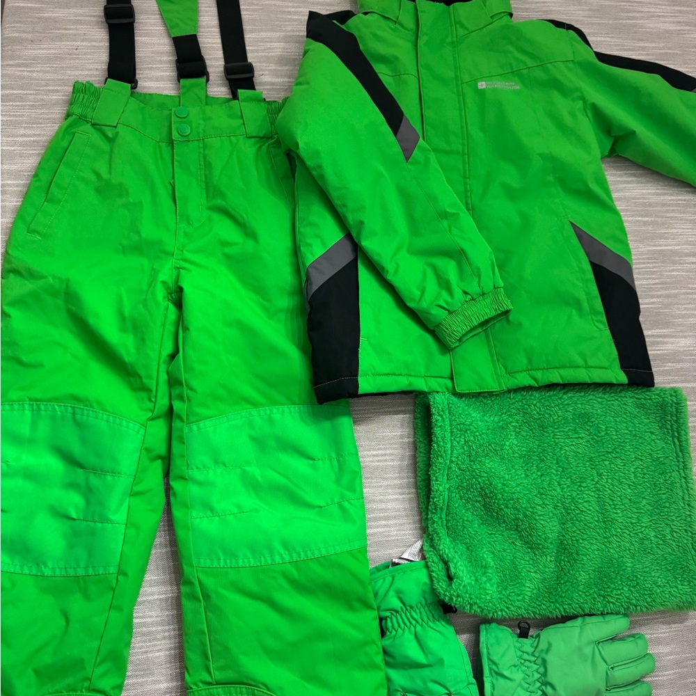 Green Winter Snow Suit Set